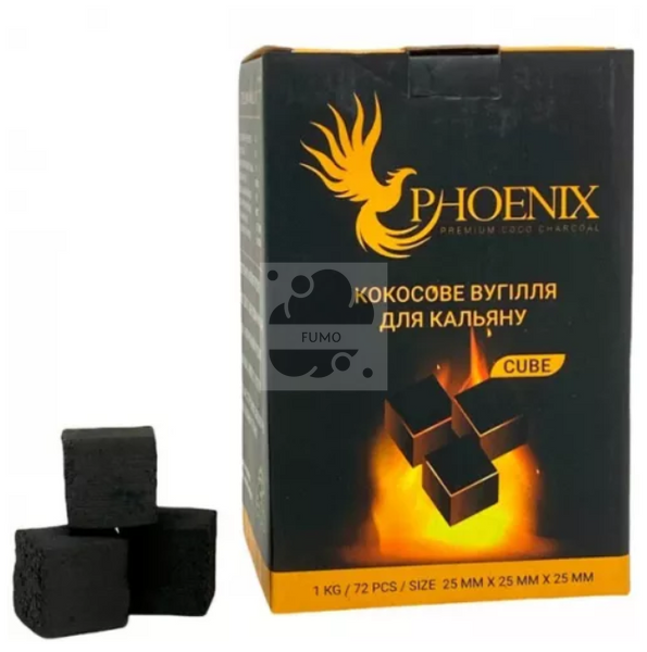 Кокосове вугілля Phoenix (Фенікс) | 1кг 72куб 25*25мм 207702180 фото