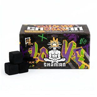 Кокосове вугілля Shaman (Шаман)| Картон 1 кг 54 шт 27*27*27 мм 425887323 фото