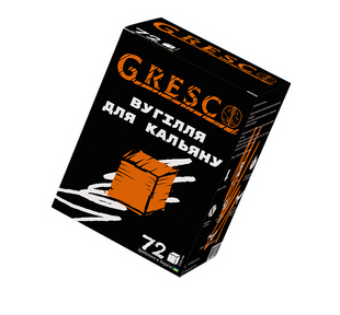 Горіхове вугілля Gresco (Греско) | Картон 1 кг 72 шт 25*25*25 мм 37779 фото