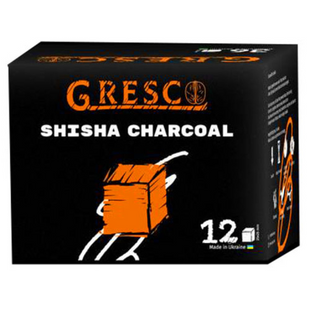 Горіхове вугілля Gresco (Греско) | 12 шт 25*25мм 6494 фото